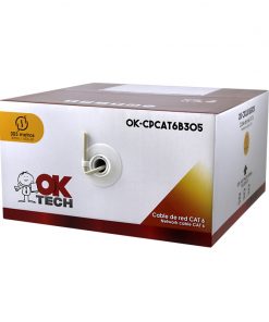 OkTech OK-CPCAT6B305 Bobina de Cable de Red RJ45 CAT6 UTP AWG26 305m