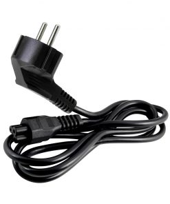 OkTech OK-CPW100 Cable Alimentacion Trebol IEC C5 a Schuko CEE7 Macho/Macho 1.8m Negro