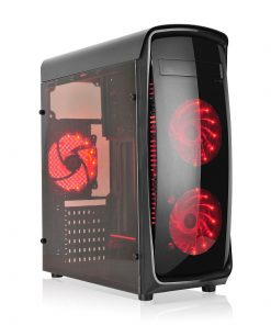 L-Link KAZUMI Caja ATX Led Rojo USB 3.0 con Ventana