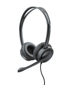 Trust Auriculares con Microfono Mauro - Diadema Ajustable - Almohadillas Blandas - Control de Volumen - Cable 2.5m